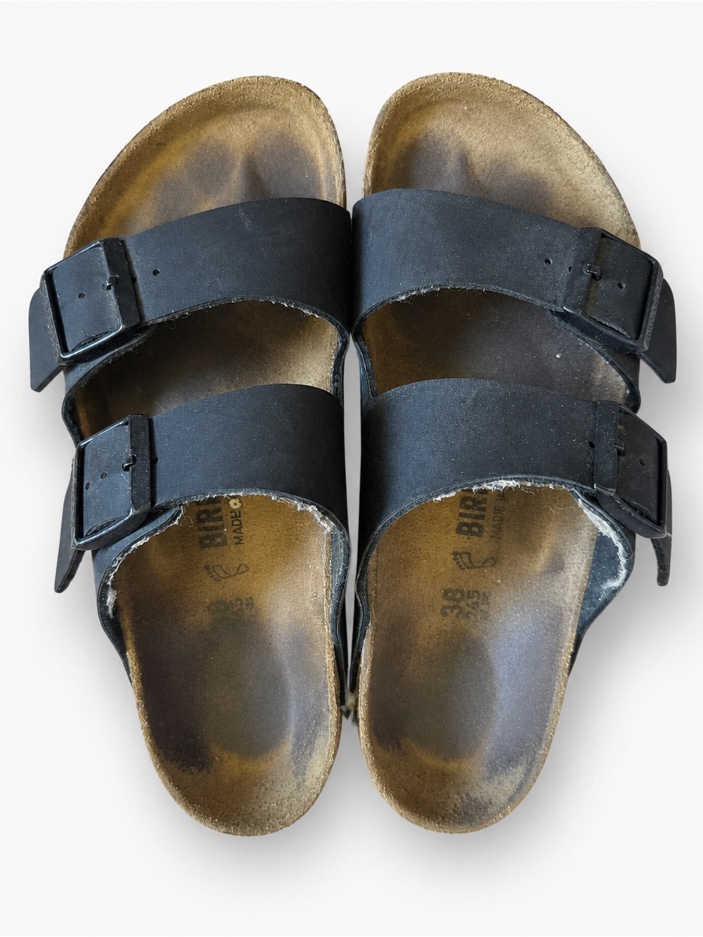 Birkenstock Black Two-Strap Adjustable Sandals